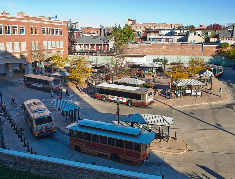 Busses at Red Rose Transit Center